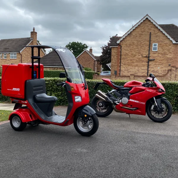 Leonard's Gyro Canopy And The Gyros Big Brother In Matching "wow" Red