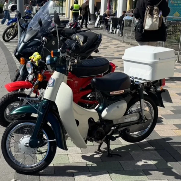 Gary's Honda Little Cub 50 On Douglas Promenade, Isle Of Man. What An Eye Catcher!