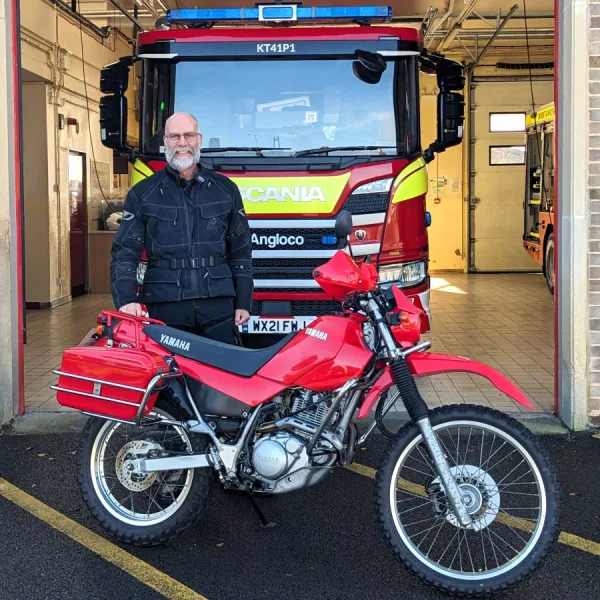 Steve And His Firefighter Serow At Dorset & Wiltshire Fire Station, Awesome!