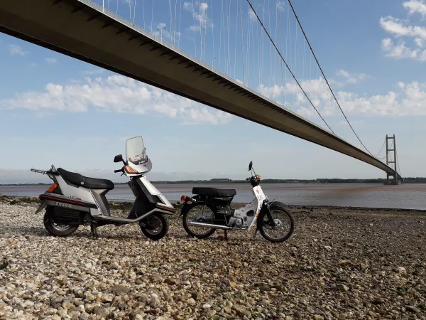 Mike's Spacy & Cub posing at Humber Bridge