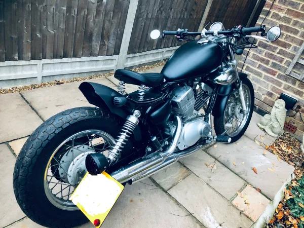 Francesca has transformed her Virago into a custom masterpiece