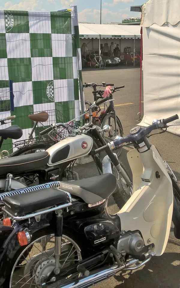 Mike's C90 with his brother, they go everywhere together