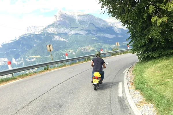 Andy's C90 scaling the mountains near Mont Blanc